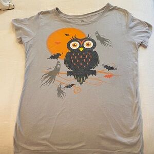 Gray Owl Graphic Short Sleeve Tee